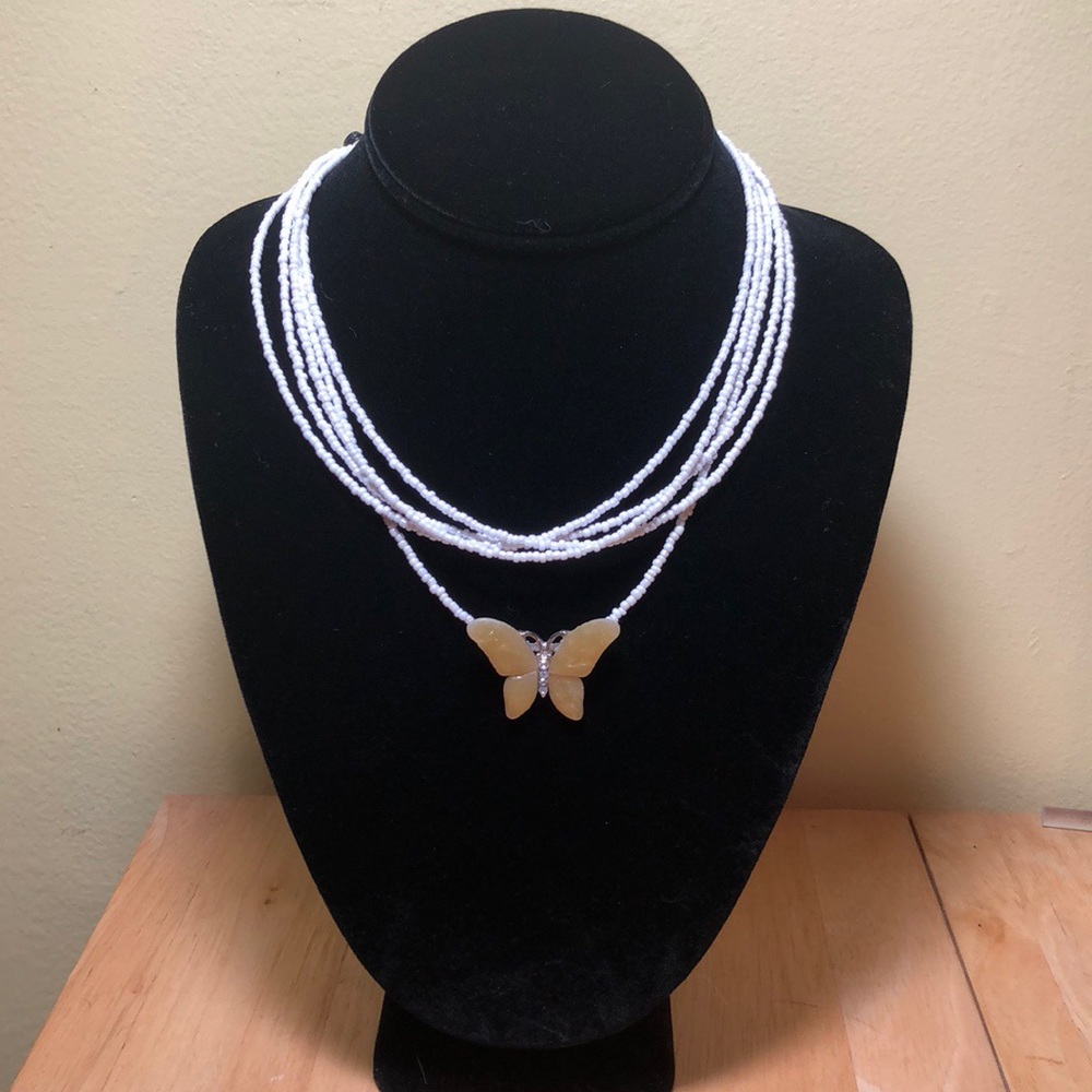 Beaded Butterfly Necklace